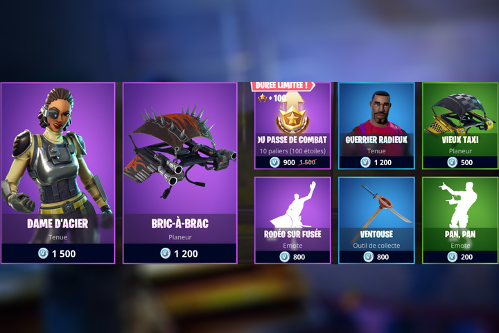 Boutique Fortnite 27 avril