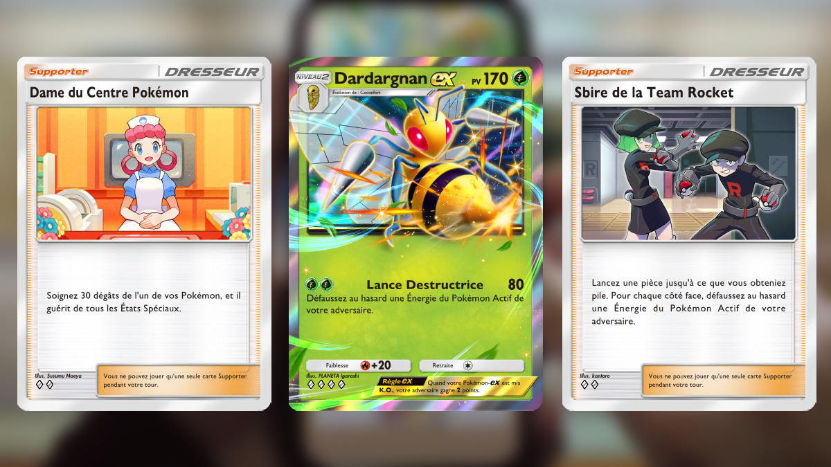 Deck Dardargnan EX sur Pokémon JCC Pocket : liste de toutes les cartes
