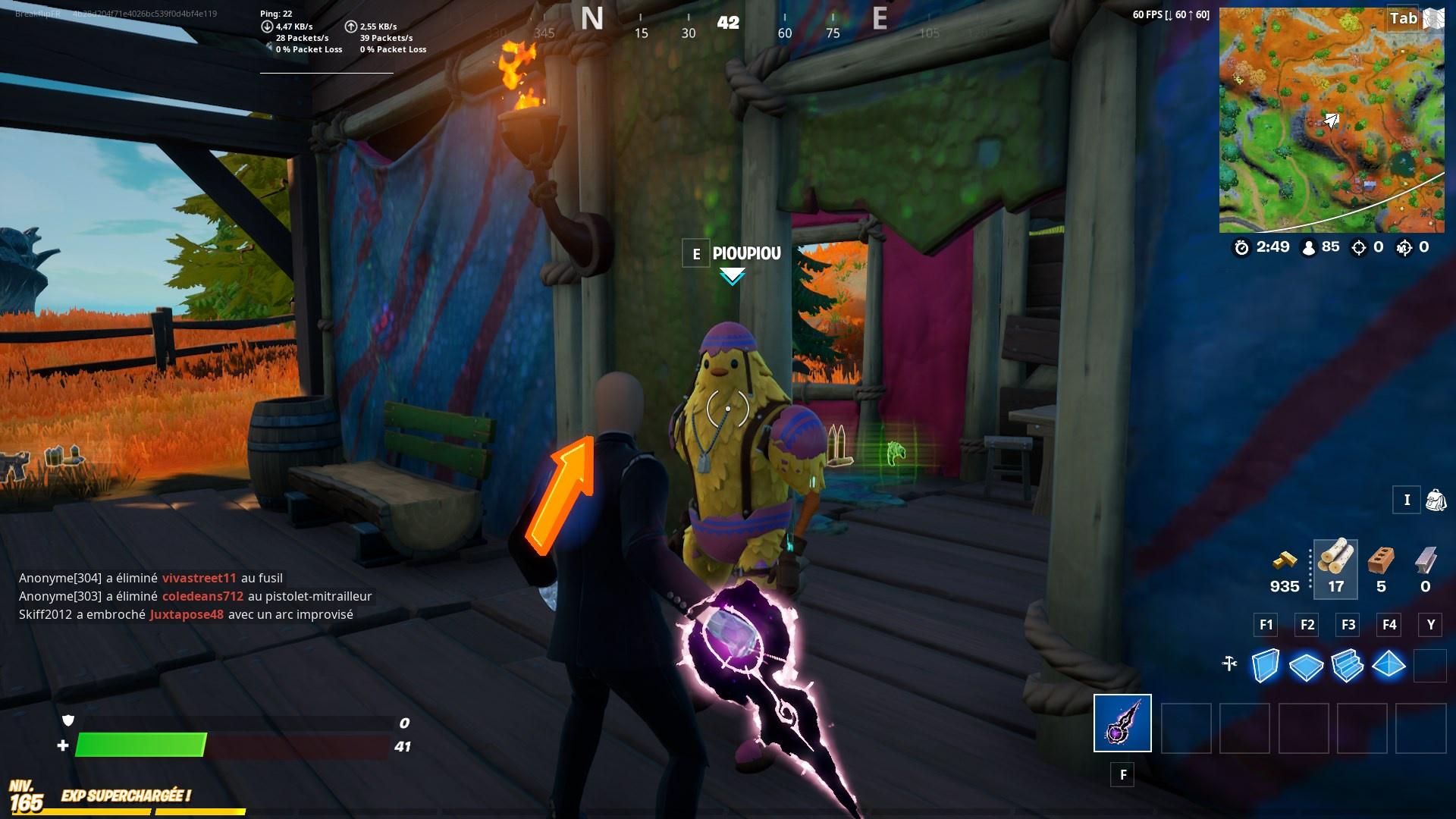 Où sont Tarana, Lara Croft, Raven, Pioupiou et Epi dans Fortnite ?