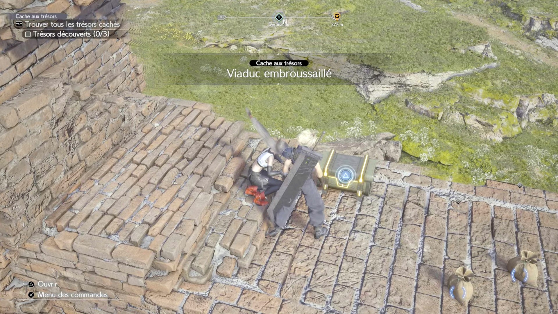Cache aux trésors Viaduc Embroussaillé FF7 Rebirth : où trouver les coffres dans La Prairie ?