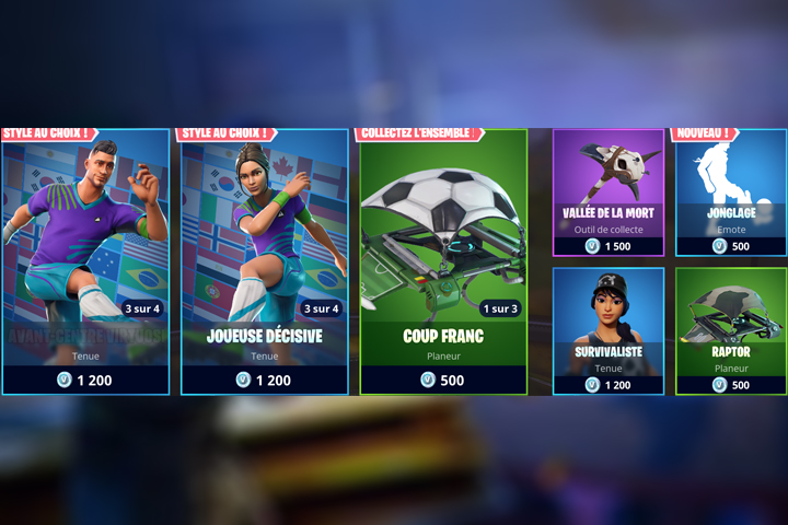 Boutique Fortnite 16 juin