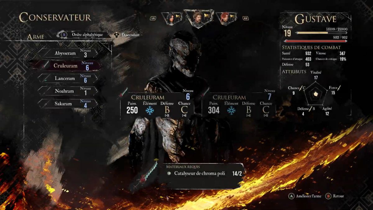 Comment améliorer ses armes dans Clair Obscur Expedition 33 ?