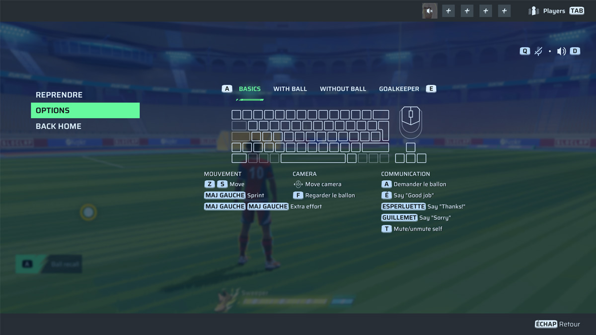 Reconfiguration des touches Rematch : peut-on les modifier en jeu ?
