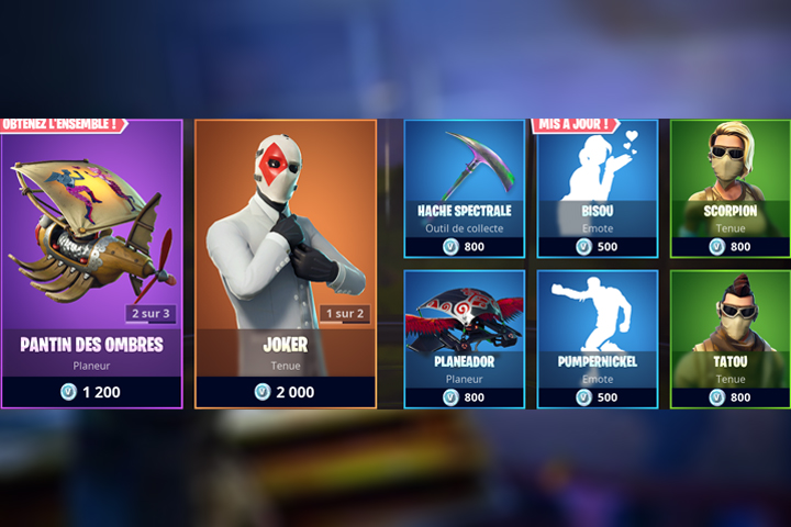 Boutique Fortnite 14 septembre