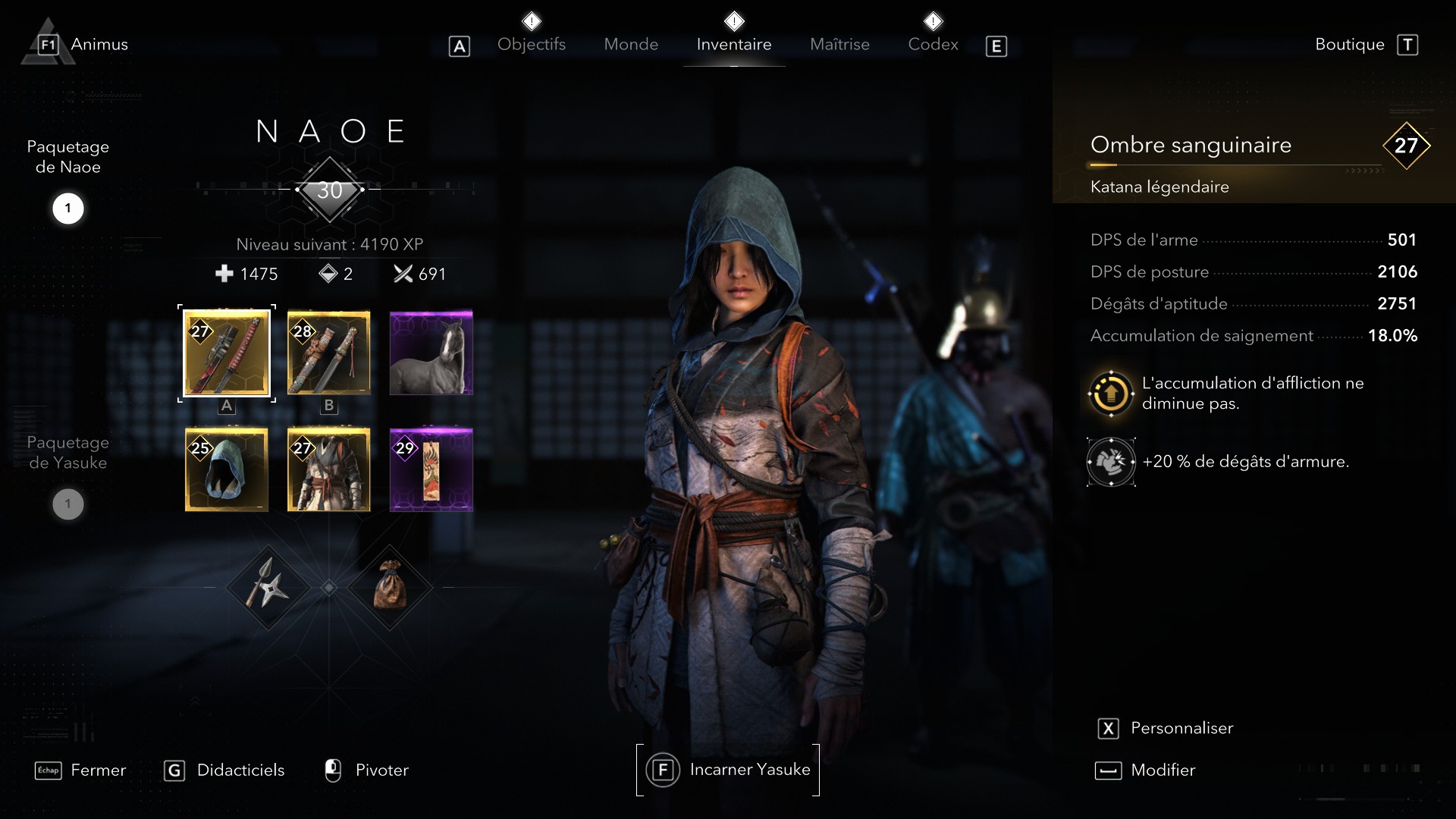 Armures légendaires de Naoe dans Assassin's Creed Shadows : comment les trouver ?