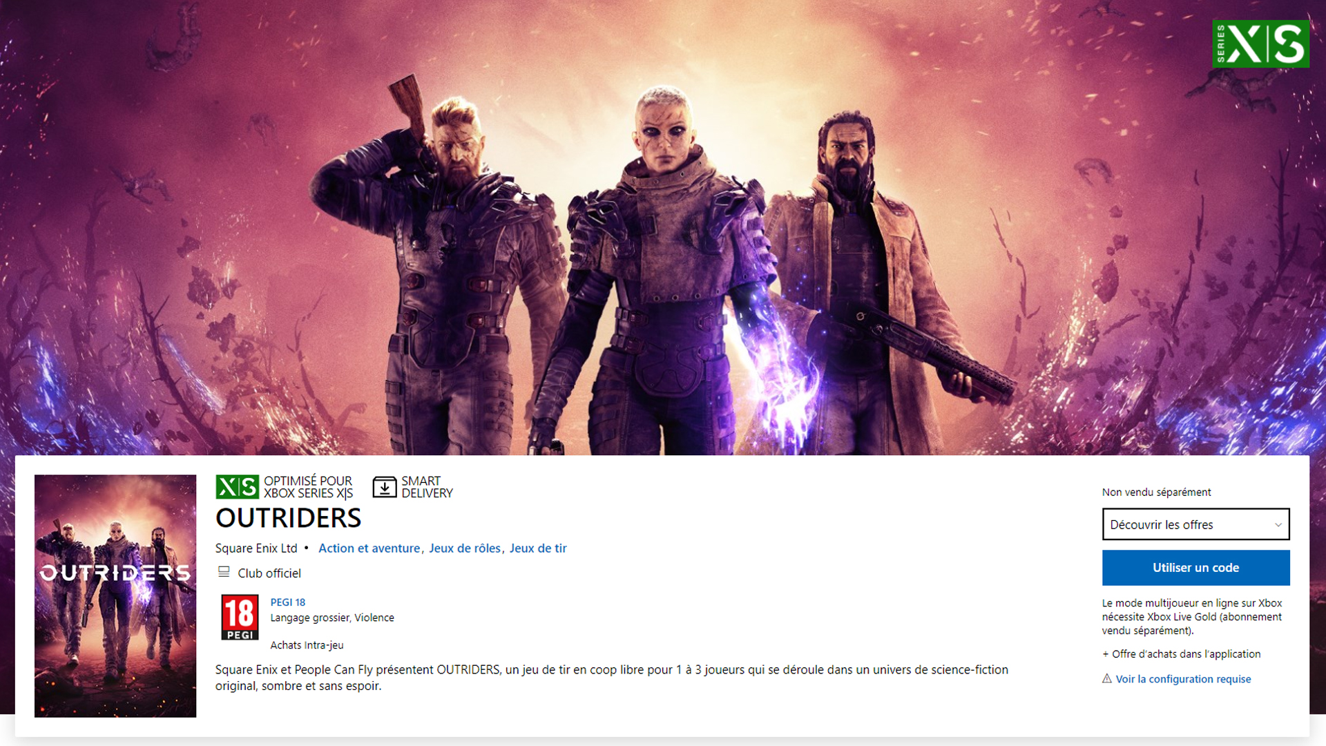 Comment jouer gratuitement à Outriders avec le Game Pass ?