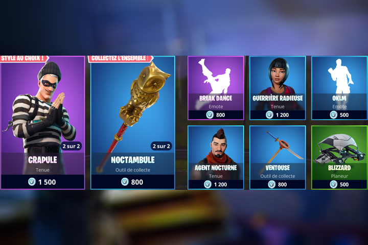 Boutique Fortnite 3 juin