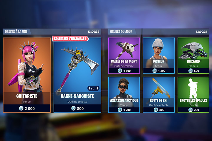 Boutique Fortnite 27 mars