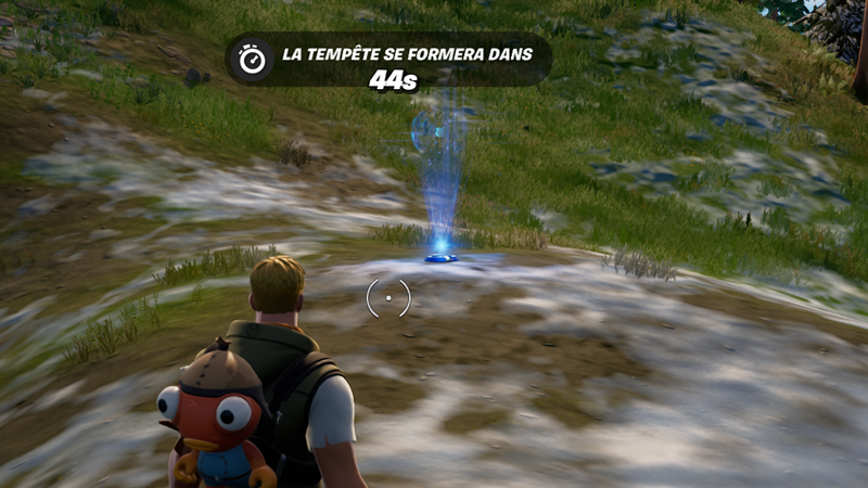 Etablir une liaison avec l'appareil près de l'Etat-major enfoui, la Forteresse ou Loot Lake dans Fortnite, défi saison 2 chapitre 3