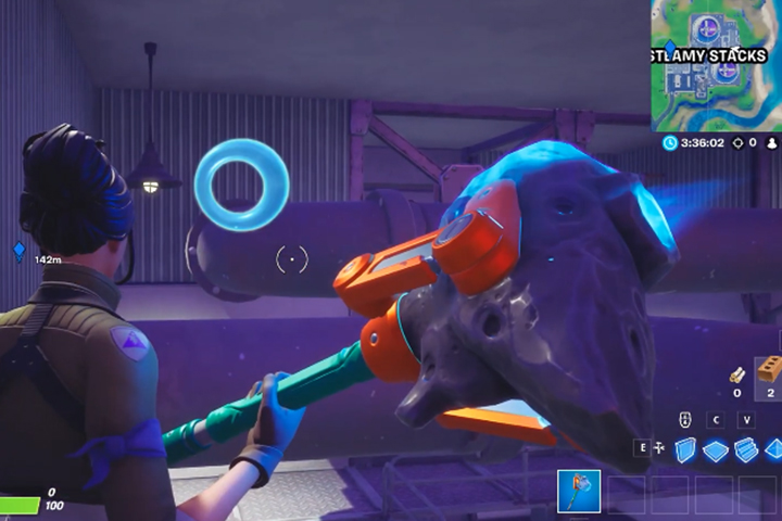 Fortnite : Collecter les anneaux au-dessus de Steamy Stacks, défi semaine 9, saison 4