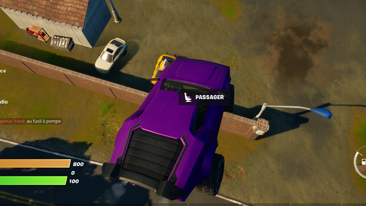 Défi : Rester au moins 2 s en l'air avec un véhicule