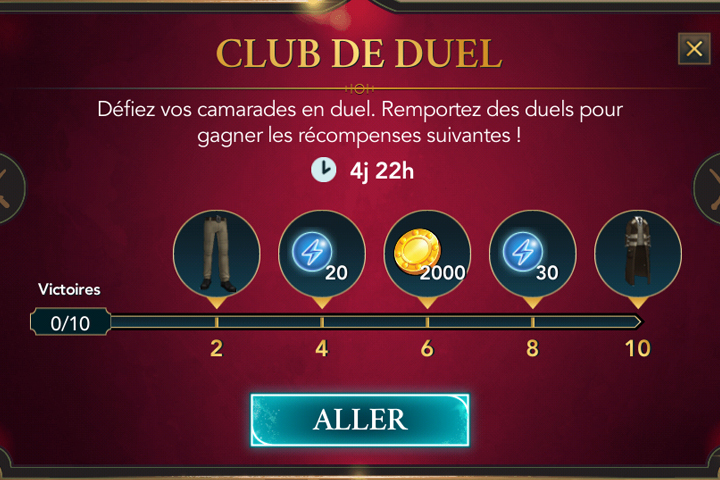 Harry Potter Hogwarts Mystery : Club de duel, retour de l'événement