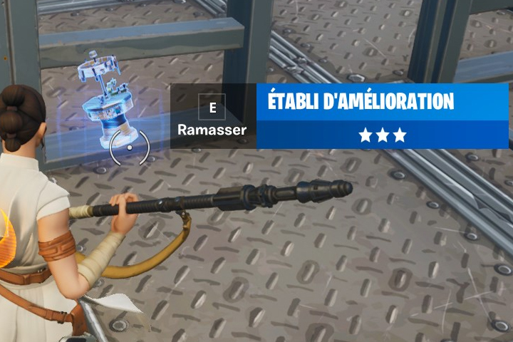 On peut avoir un établi d'amélioration dans son inventaire