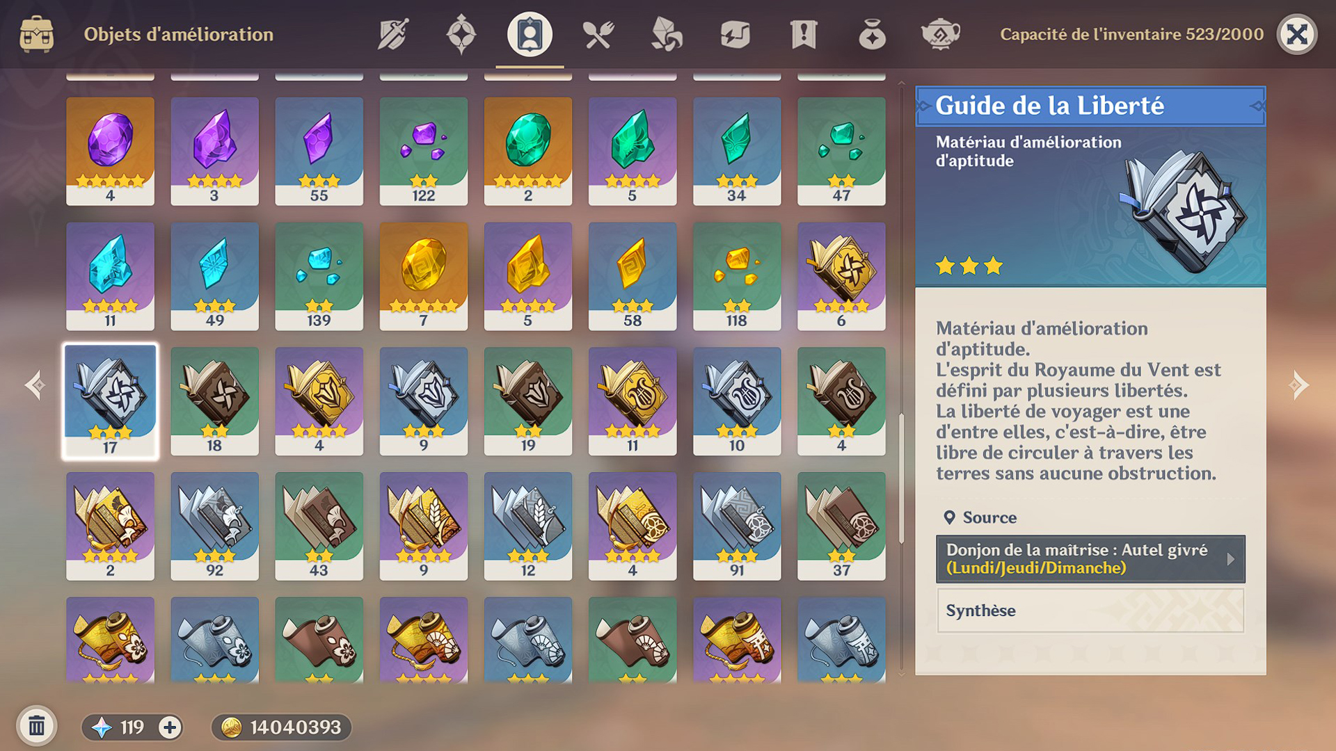 Comment avoir des Guides de la liberté dans Genshin Impact ?