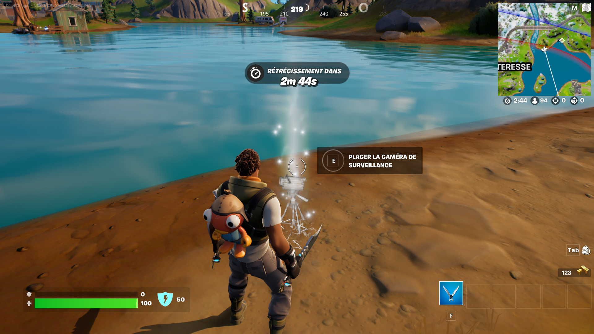 Placer des caméras de surveillance pour enquêter sur les armes de l'apocalypse de l'IO dans Fortnite, défi saison 2 chapitre 3