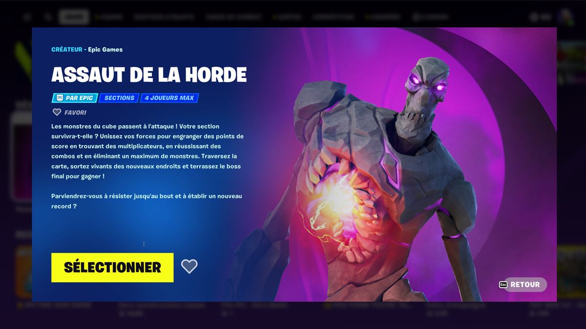 Assaut de la horde sur Fortnite, comment jouer au mode de jeu temporaire Cauchemars 2023 en saison 4 du chapitre 4 ?