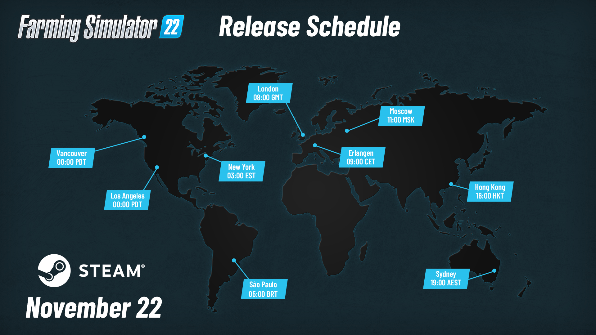 À quelle heurs sort Farming Simulator 2022 ?