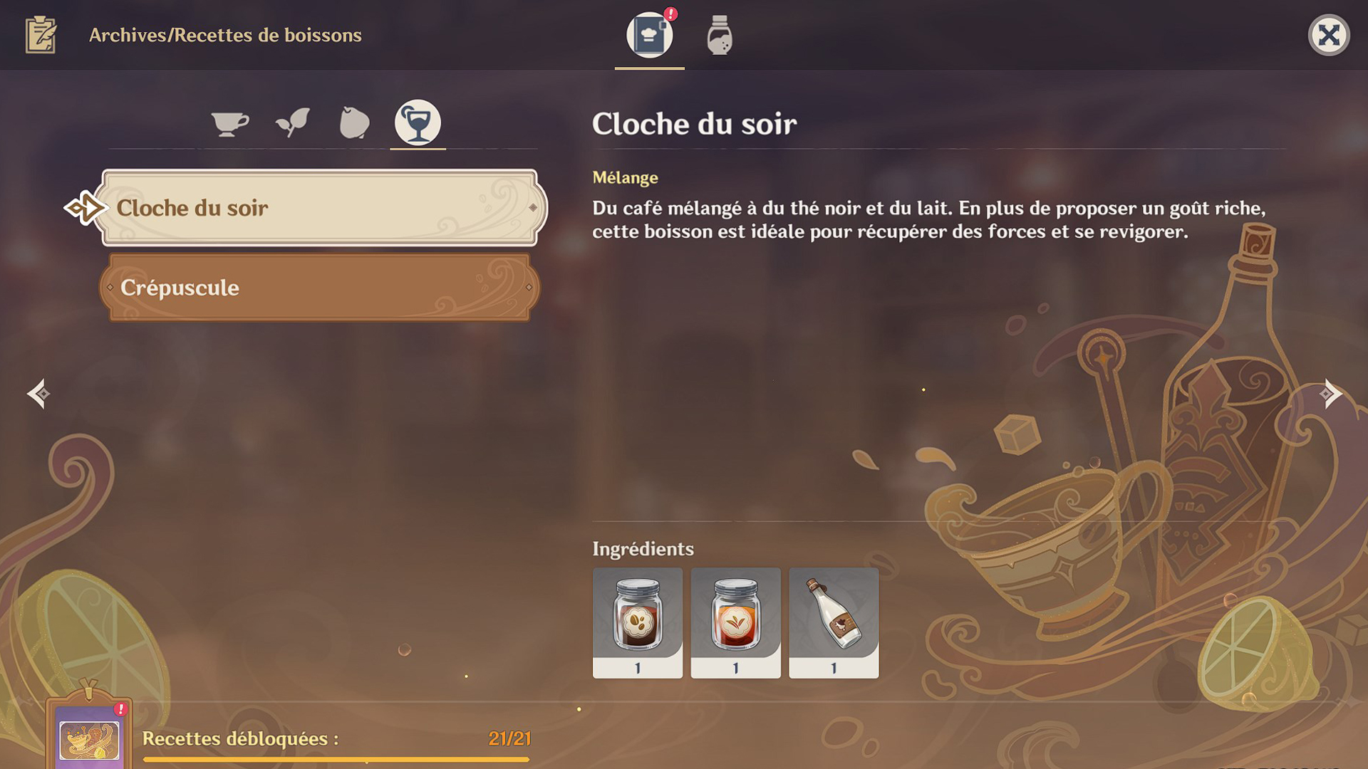 Comment débloquer la recette Cloche du soir dans Genshin Impact ?