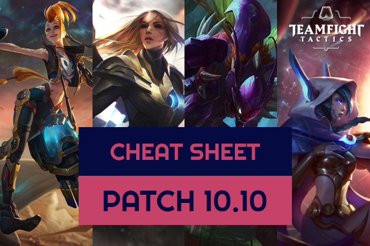 Le cheat sheet des meilleures compos de TFT en 10.10