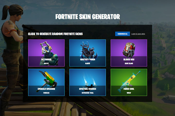 Générateur de skins Fortnite, le site generator