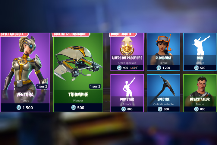 Boutique Fortnite 8 juin