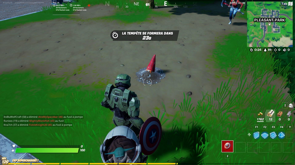 Défi : Enterrer des nains de jardin à Pleasant Park ou Retail Row