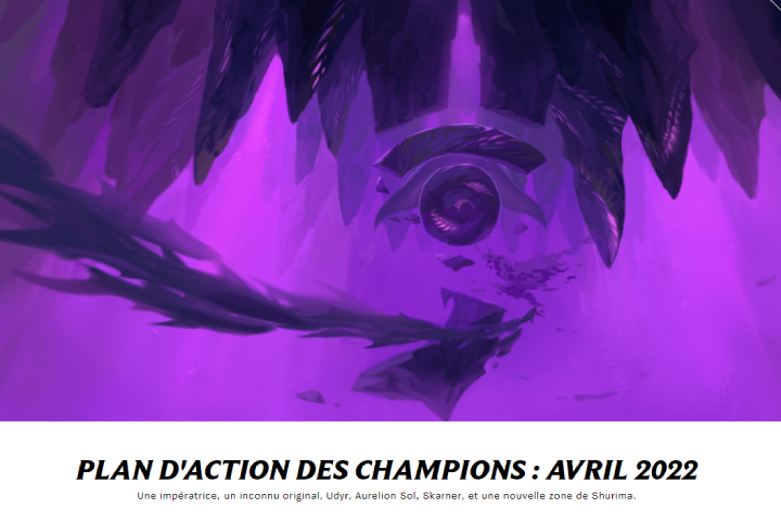 Nouveaux champions LoL et reworks, le plan d'action d'avril 2022