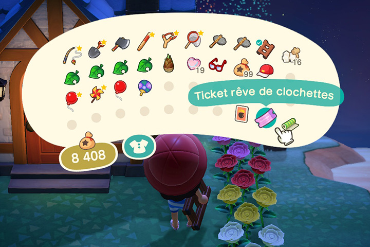 Tickets rêve de clochettes, à quoi ça sert dans Animal Crossing : New Horizons ?