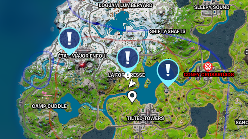 Placer des mouchards pour surveiller les transmissions de l'IO dans Fortnite, défi saison 2 chapitre 3