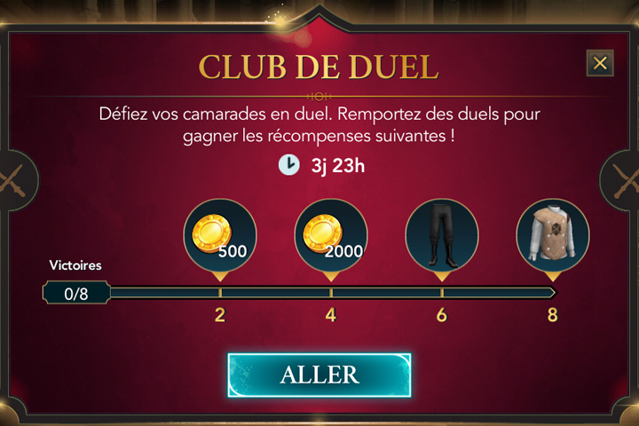 Harry Potter Hogwarts Mystery : Club de duel, nouvel événement