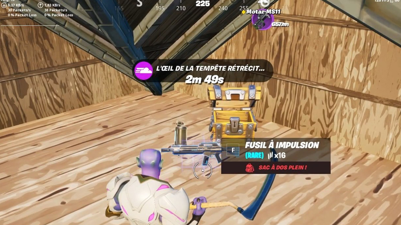 Fusil à impulsion Fortnite, où trouver l'arme pour le défi en saison 7 ?