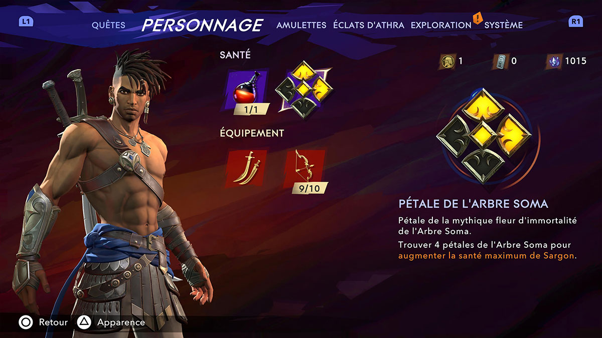 Santé max Prince of Persia The Lost Crown, comment l'augmenter et où trouver les Pétales de l'Arbre Soma ?