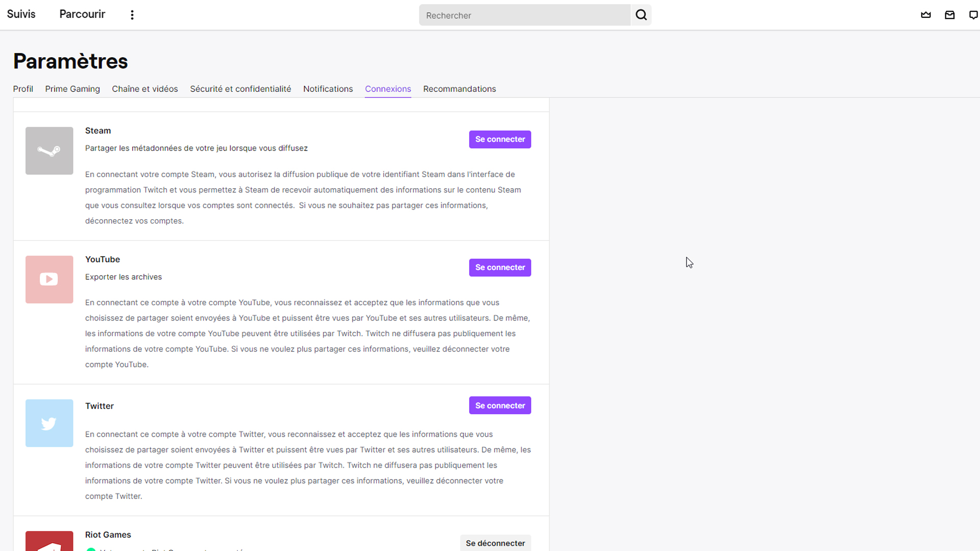 Lier compte Twitch et Steam, comment faire ?