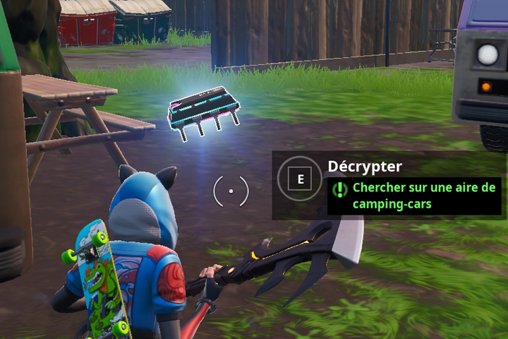 Fortnite : Puce 14 Décryptage, Chercher sur une aire de camping-cars, Défi