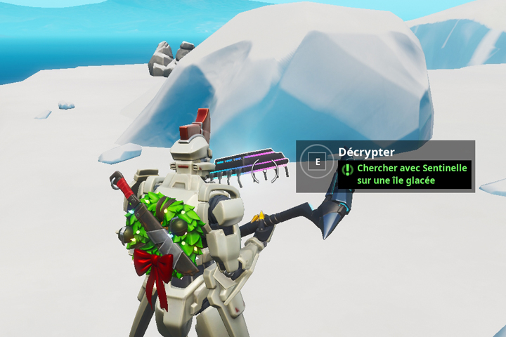 Fortnite : Puce 29 Décryptage, Chercher sous l'arbre du chalet de Casse-noisette, Défi
