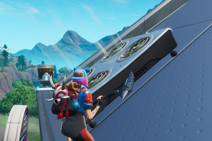Fortnite : Utiliser un module d'aération pour se propulser en l'air dans plusieurs parties, défi semaine 2 saison 9