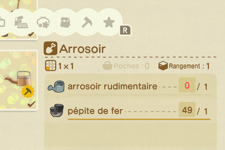 Animal Crossing New Horizons : Arrosoir, comment avoir le plan de bricolage ?