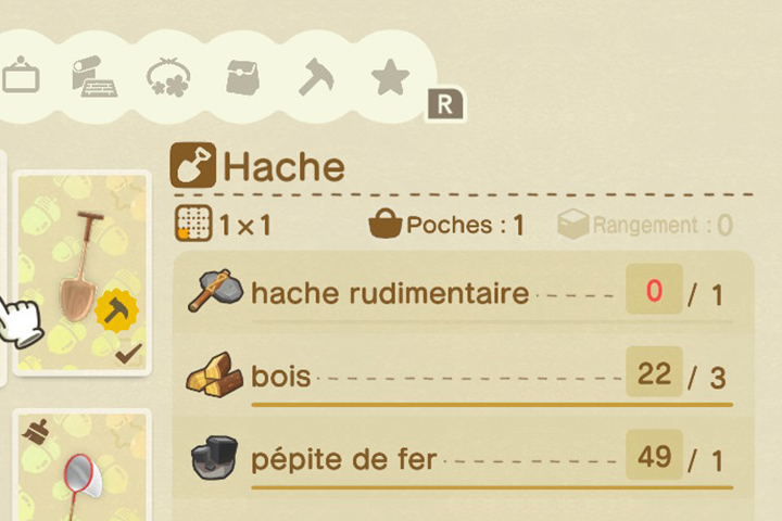 Animal Crossing New Horizons : Hache, comment avoir le plan de bricolage ?
