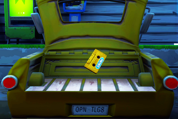 Fortnite : Récupérer l'enregistrement du Visiteur sur l'île volante et à Retail Row, Défis Hors du Temps, Ultime Effort