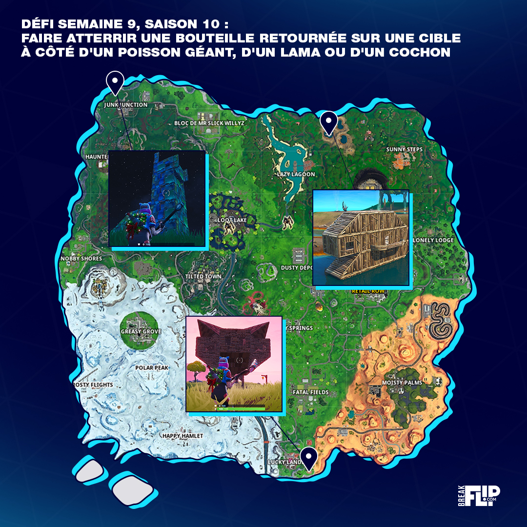 fortnite-défi-lama-cochon-poisson-géant-cible