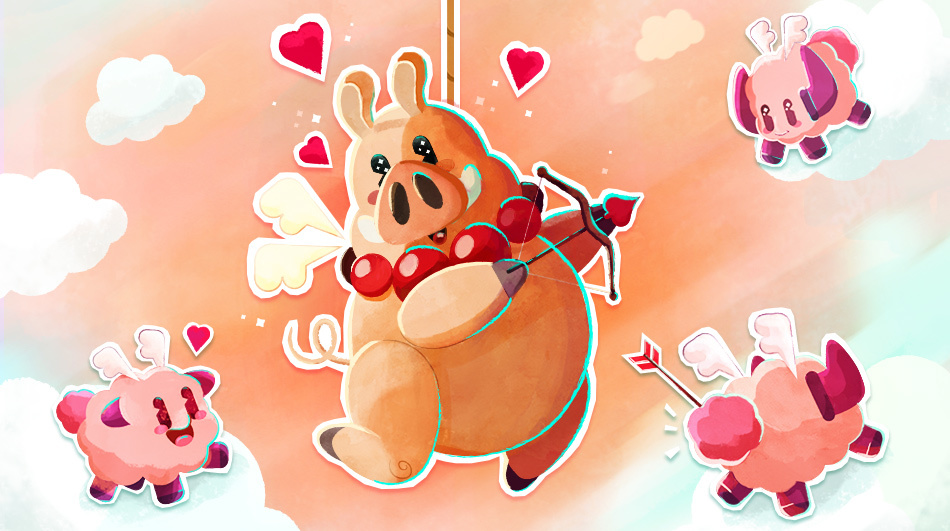 L'amour et le rose arrivent