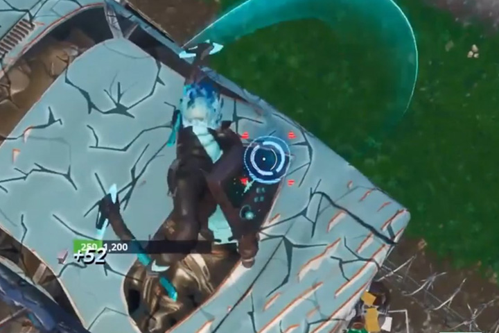 Fortnite : Frapper des points faibles en collectant des matériaux, défi Dans le Mille Saison 10 Semaine 9