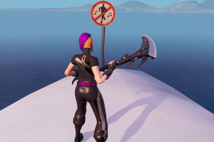 Fortnite : Détruire un panneau d'interdiction de danser, défi Folie de la danse