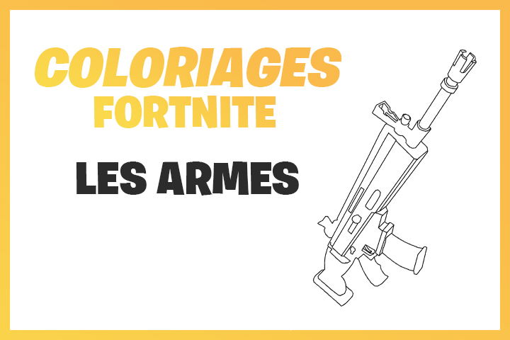 Coloriages et dessins Fortnite : Armes du jeu