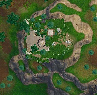 Carte : bâtiment à Tilted Towers et fusée présente