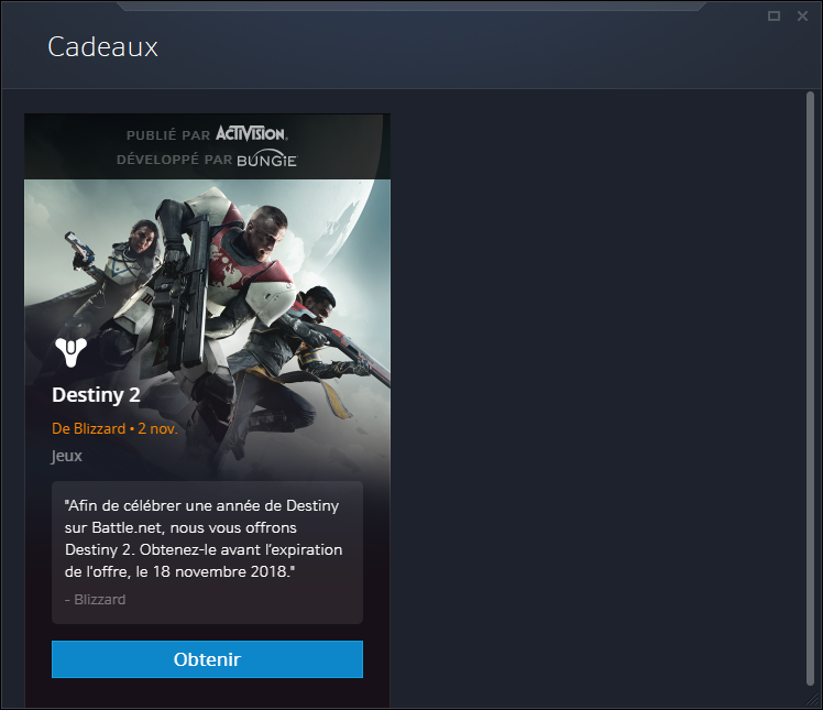Jouez gratuitement à Destiny 2 !