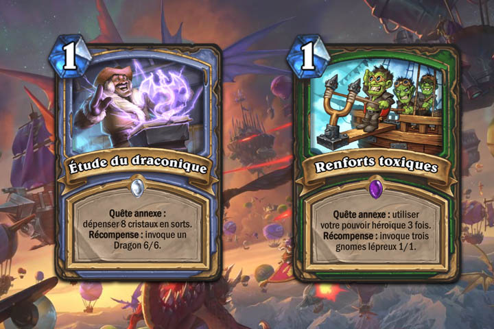 Hearthstone : Quêtes annexes, nouvelle mécanique de l'extension l'Envol des Dragons
