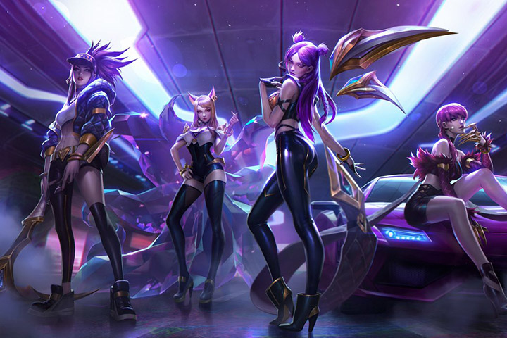 LoL : Série K/DA, skins pour Ahri, Akali, Evelynn et Kai'Sa