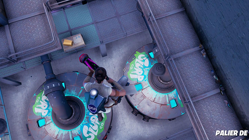 Où est l'usine de bleuvage dans le vaisseau mère de Fortnite ?