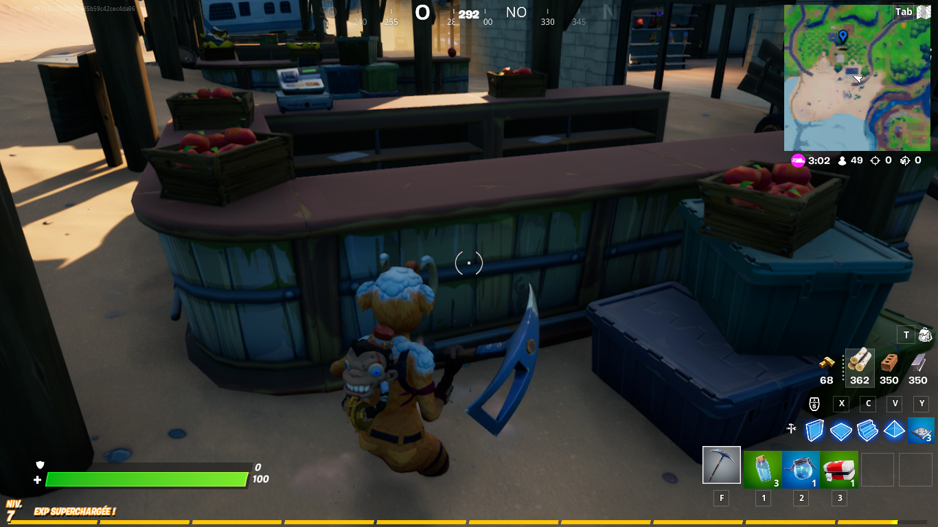 Fortnite : Détruire des caisses de pommes et de tomates au marché fermier du verger, défi et quête semaine 8 saison 5